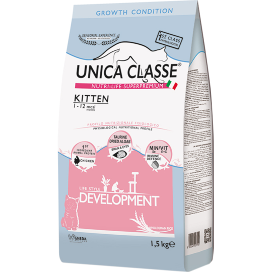 Корм для котят «Unica» Classe, 3569, курица, 1.5 кг