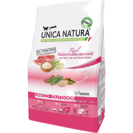 Корм для кошек «Unica» Natura Outdoor, 2819, ветчина, рис и бобы, 1.5 кг