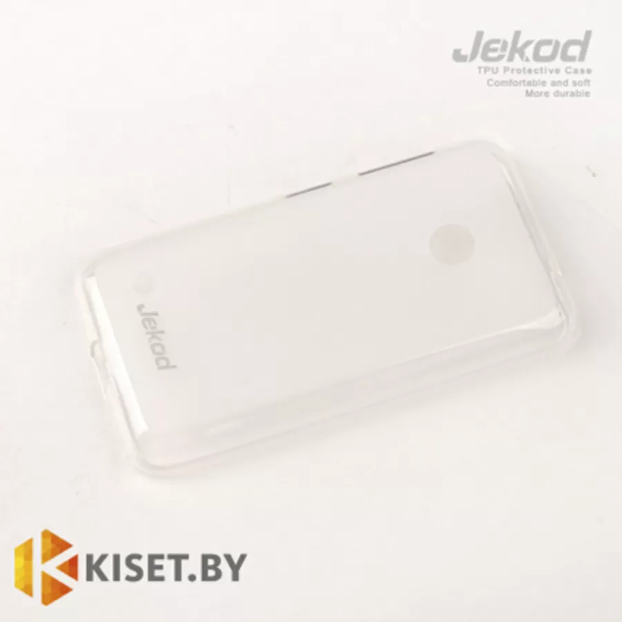 Силиконовый чехол Jekod с защитной пленкой для Nokia Lumia 530, белый