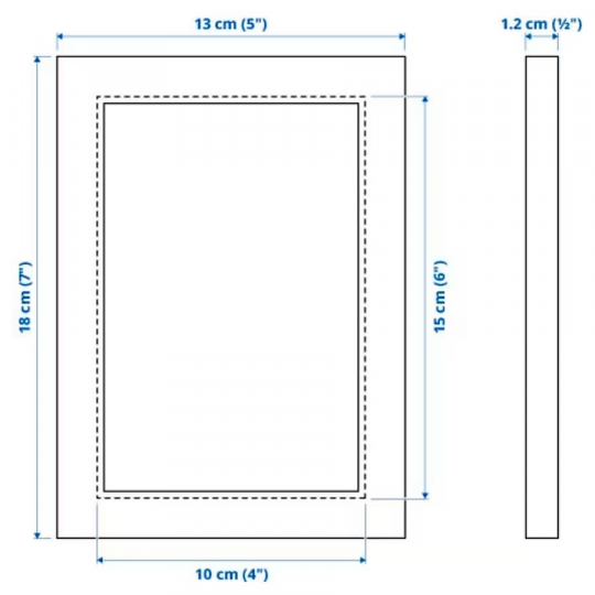 FISKBO Рамка, черная, 10х15 см