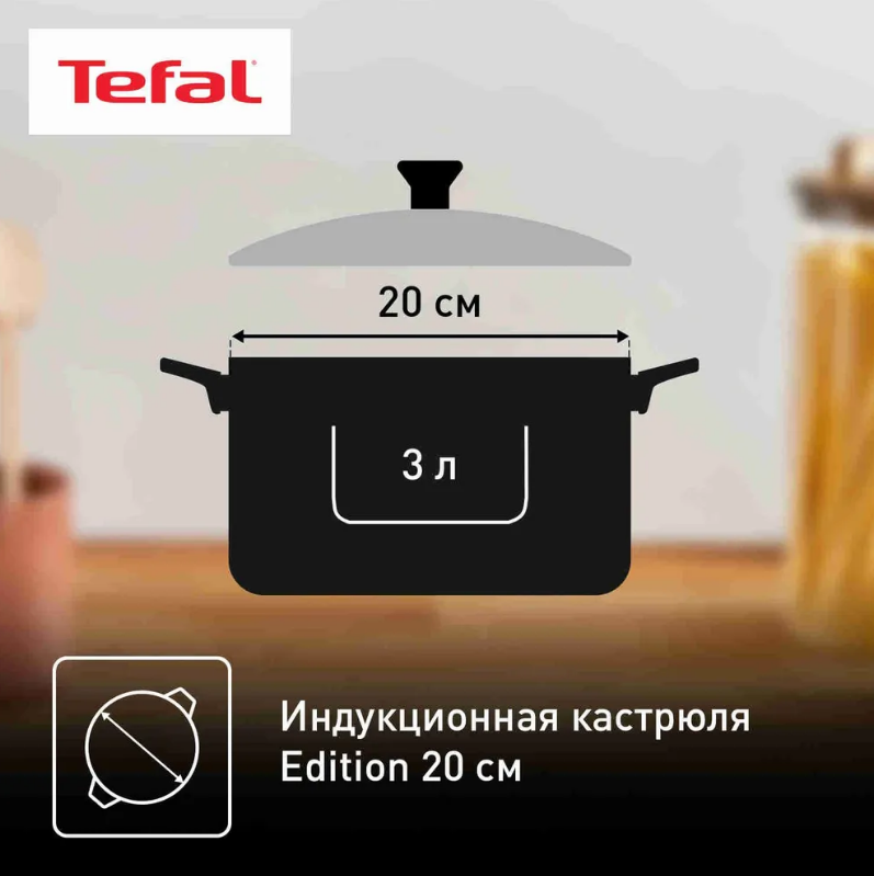 Кастрюля TEFAL Edition 20 см с крышкой G7404474