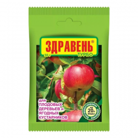 Здравень Турбо для плодовых деревьев и ягодных кустарников, 30г, 3 пакетика