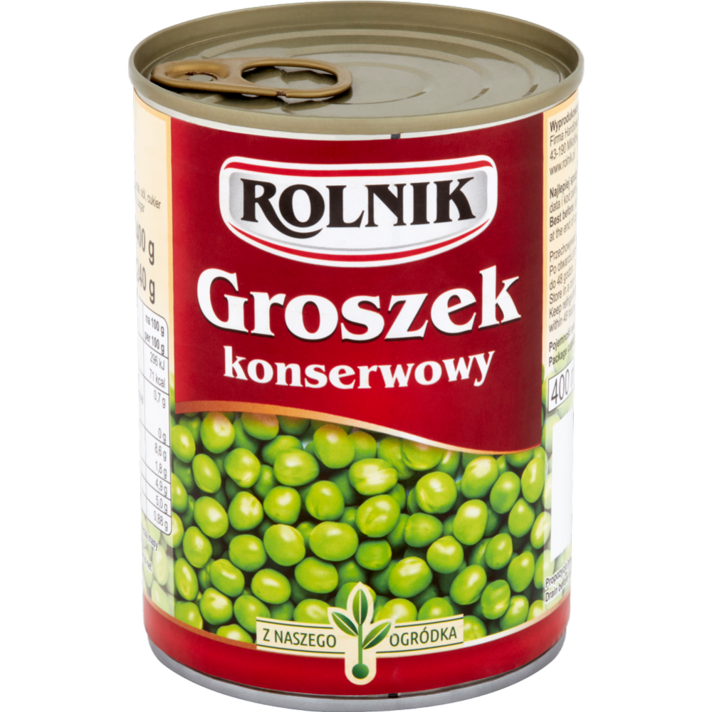 Горошек зеленый консервированный «Rolnik» 400 г #0