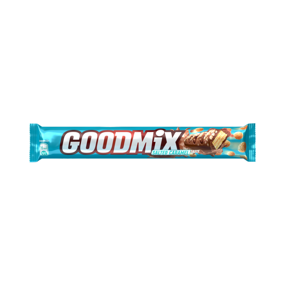 Конфета «Goodmix» со вкусом соленой карамели, с хрустящей вафлей, 35х44 г