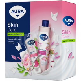 По­да­роч­ный набор «Aura» Skin Care, гель для душа+крем для рук, 250+75 мл