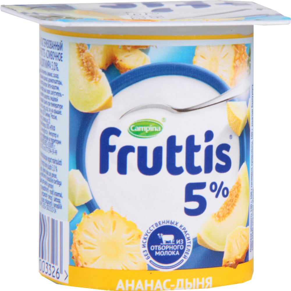 Уп. Йогуртный продукт «Fruttis» ананас-дыня персик-маракуйя, 5%, 24x115 г