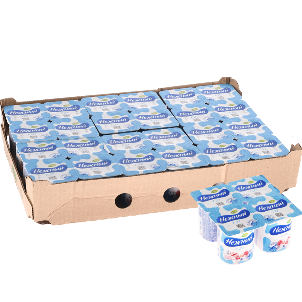 Уп. Йогуртный продукт  «Нежный» ягодное мороженое 1.2%, 24х100 г