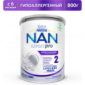 Смесь сухая «Nestle» NAN 2 Expert Pro, ги­по­ал­лер­ген­ная, 800 г
