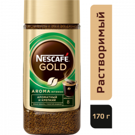 Кофе рас­тво­ри­мый «Nescafe» Gold Aroma, с до­бав­ле­ни­ем мо­ло­то­го, 170 г
