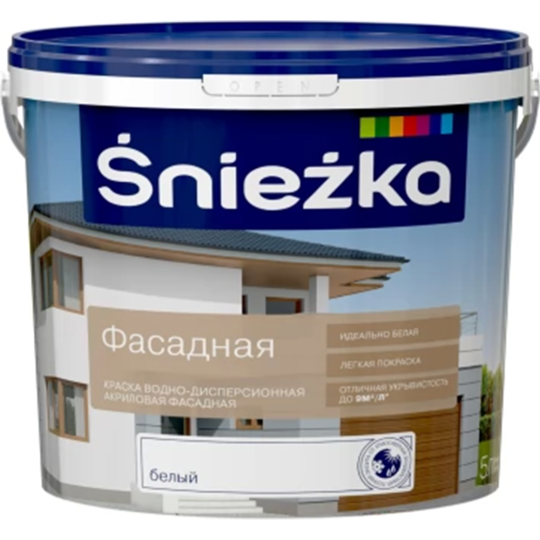 Краска фасадная «Sniezka» Extra Fasadowa, 5 л