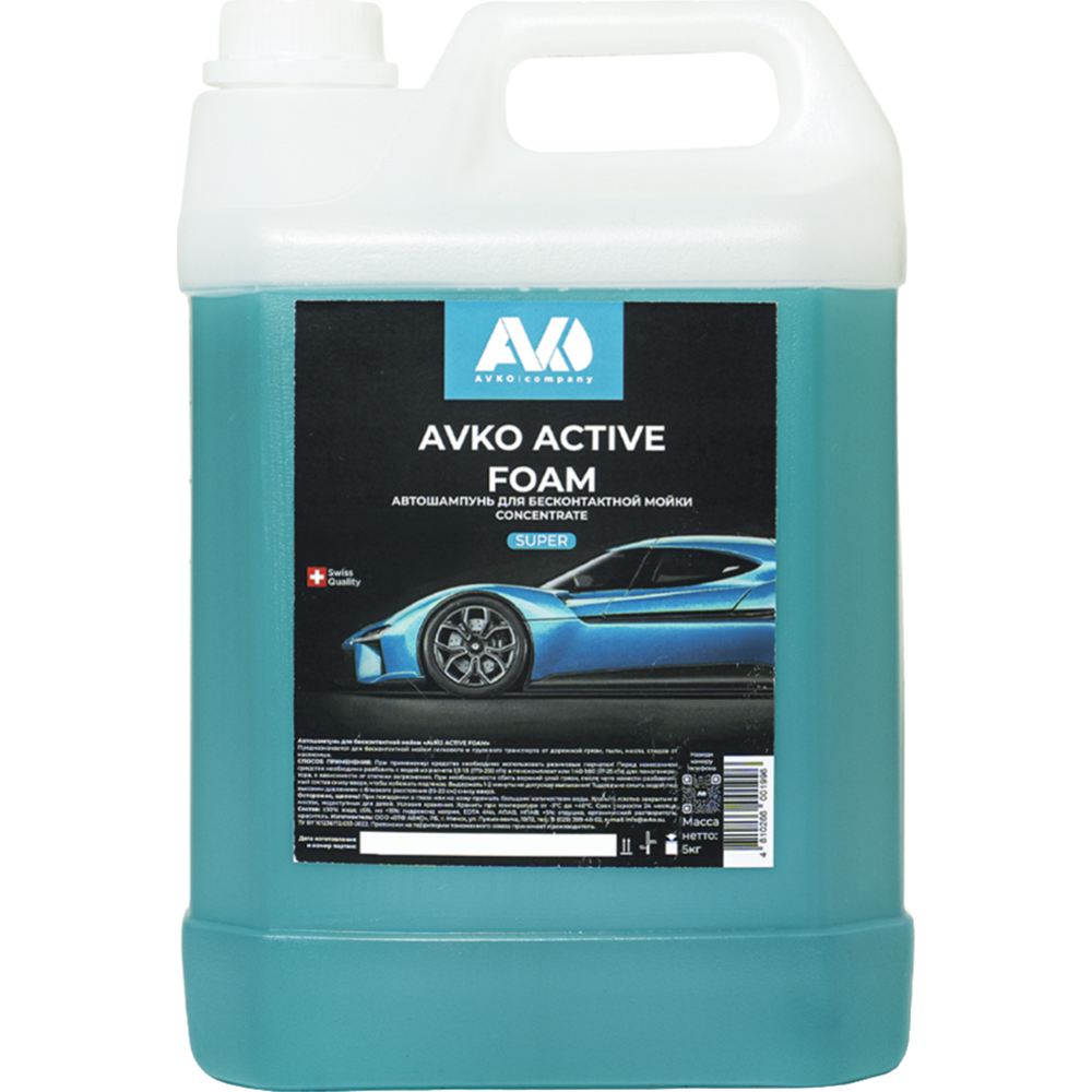 Картинка товара Автошампунь для бесконтактной мойки «AVKO» Active Foam Super, НФ-00002754, 5 кг