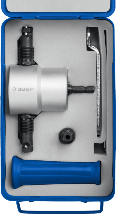 Насадка-ножницы для реза листового металла, набор в кейсе, ЗУБР Сверчок, Профессионал (23294)