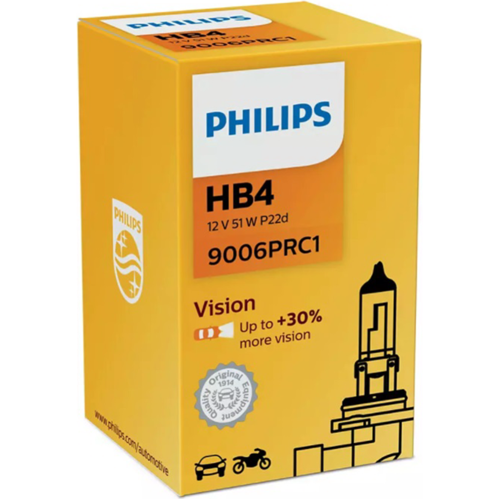 Лампа автомобильная «Philips» HB4 9006PRC1