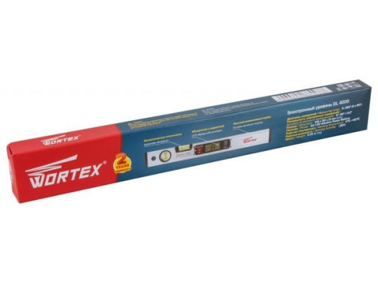 Уровень электронный WORTEX DL 4000 4х90, погр.: 0,1 мм, 400 мм (323007)