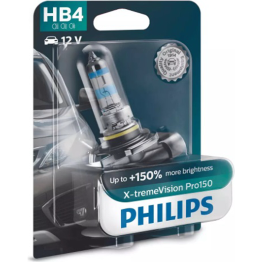 Автолампа «Philips» HB4 X-treme Vision Pro150, 9006XVPB1