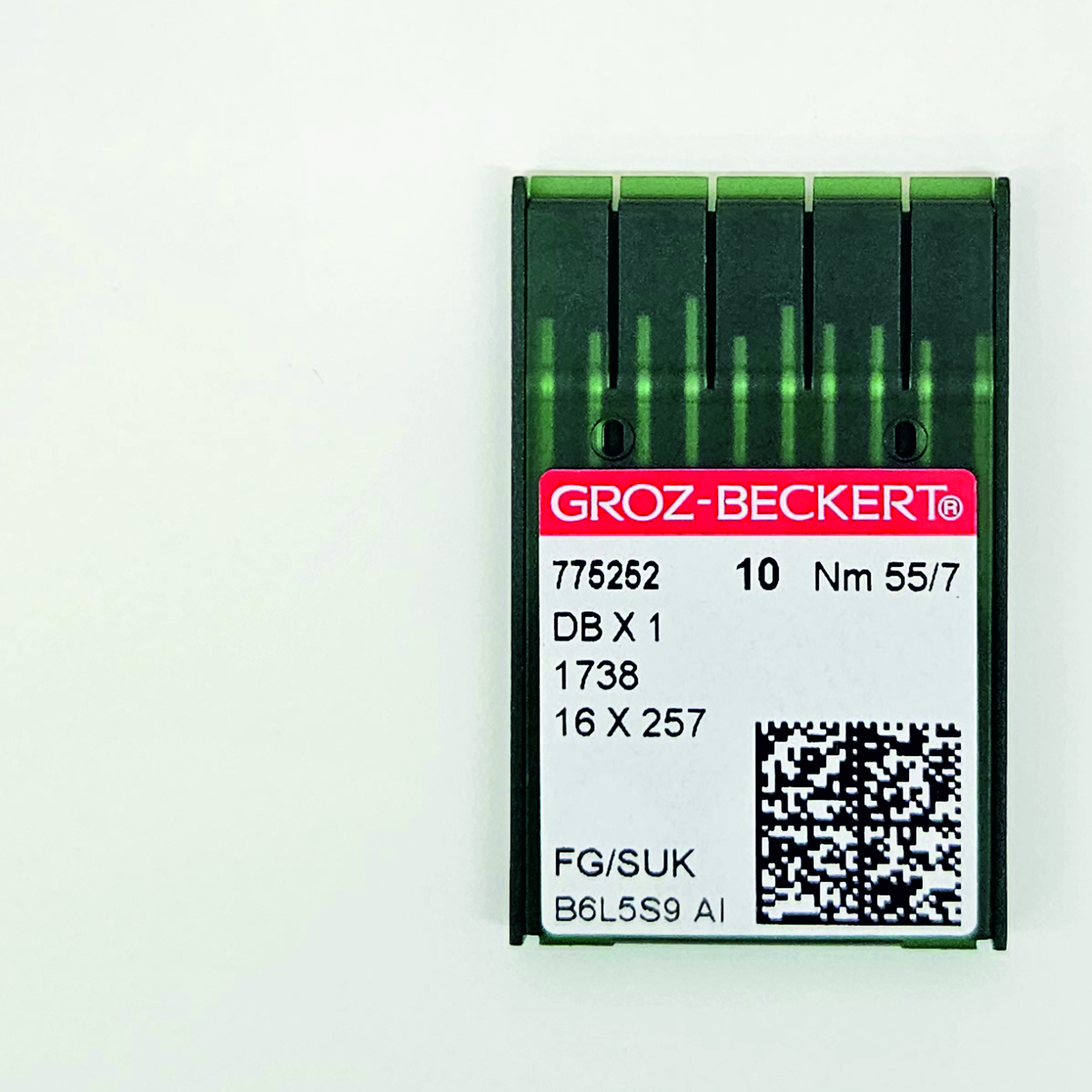 Иглы Groz-Beckert DBx1 № 55 SUK для высокоэластичных тканей. Узкая колба. Для промышленной швейной машины