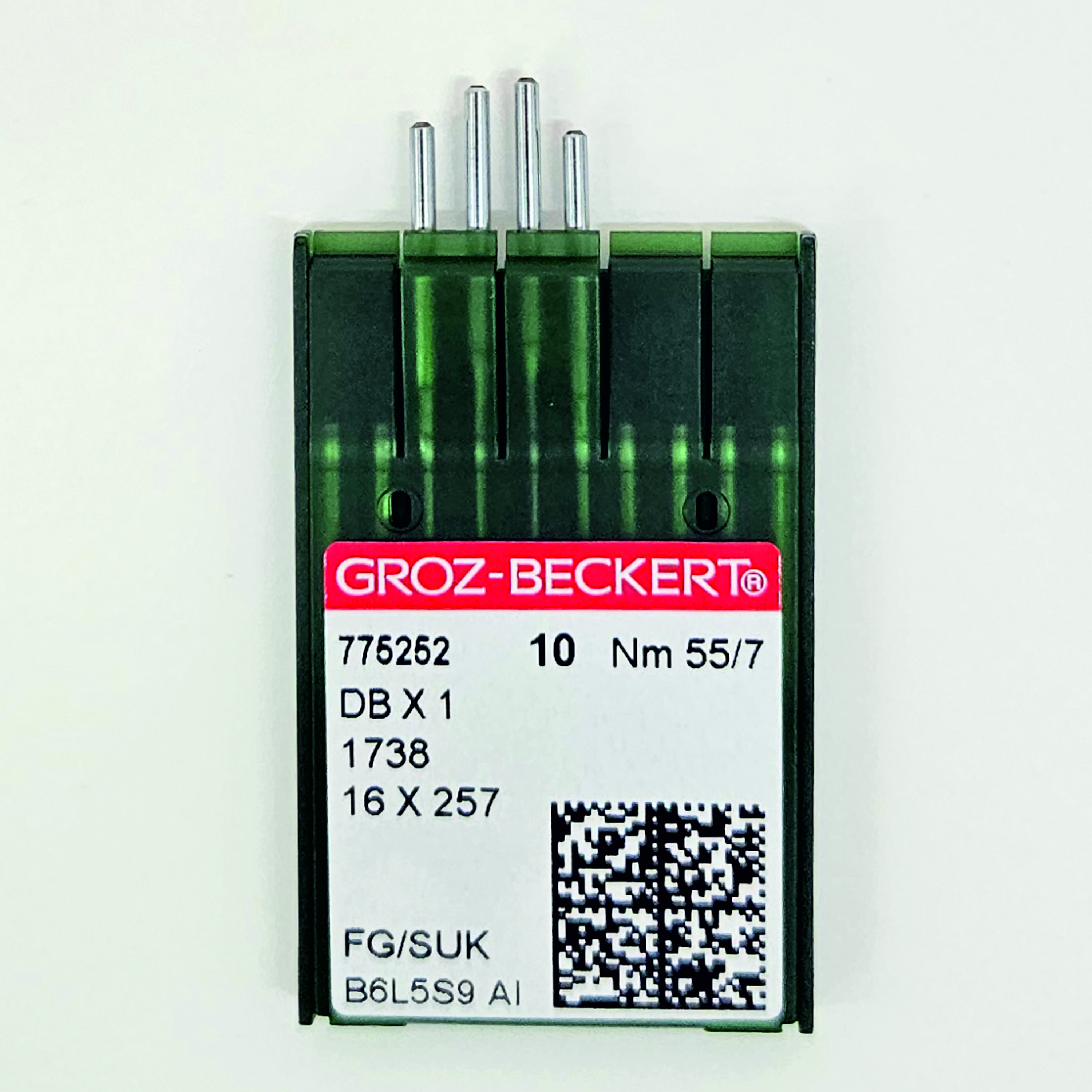 Иглы Groz-Beckert DBx1 № 55 SUK для высокоэластичных тканей. Узкая колба. Для промышленной швейной машины