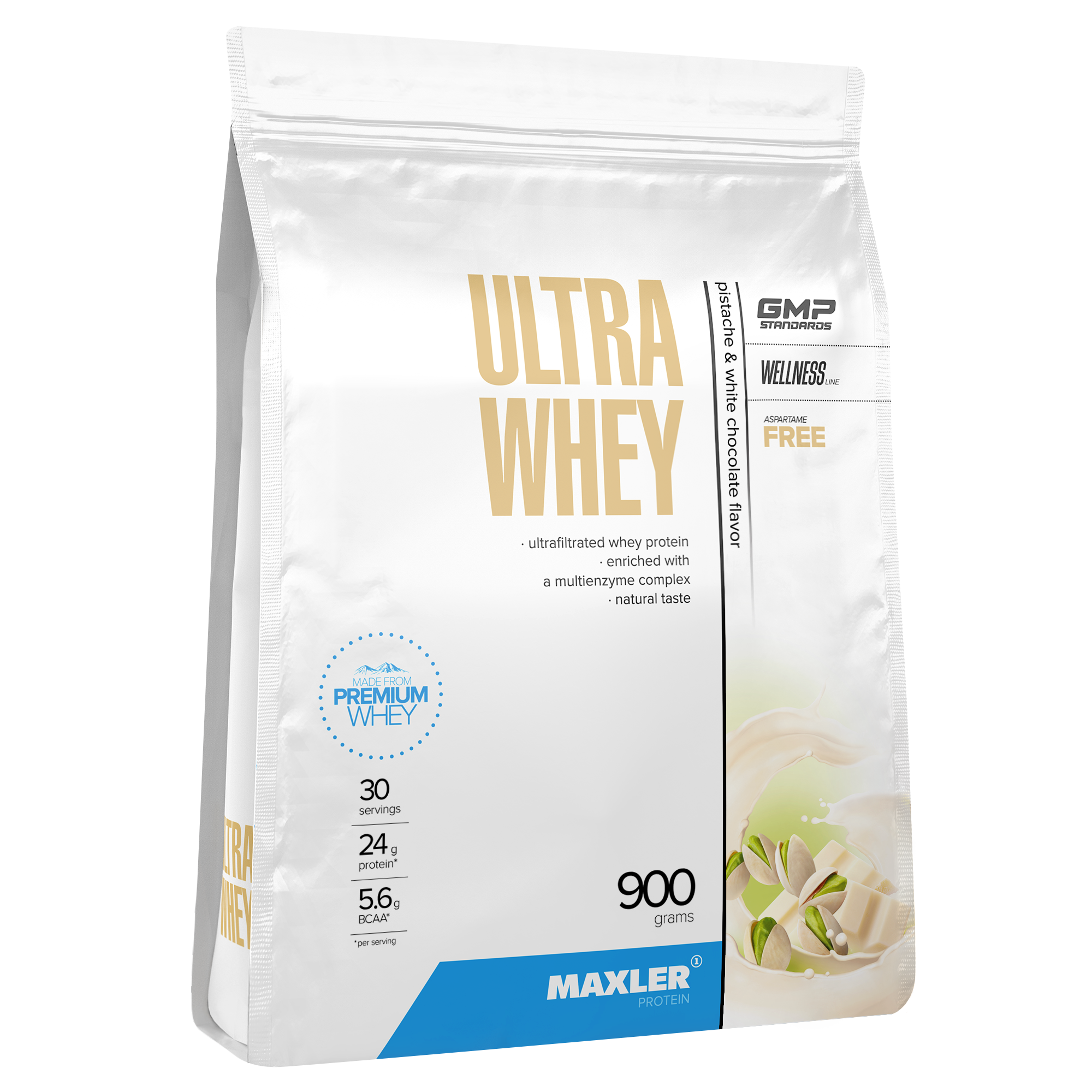 Протеин Maxler Ultra Whey 900 g (bag) - Pistache and White Chocolate