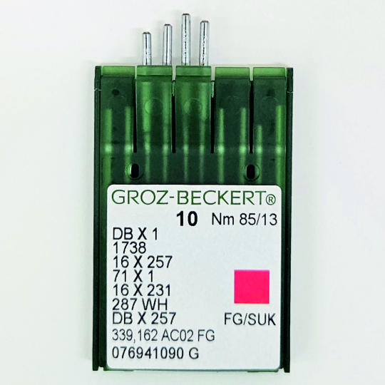 Иглы Groz-Beckert DBx1 № 85 SUK для высокоэластичных тканей. Узкая колба. Для промышленной швейной машины