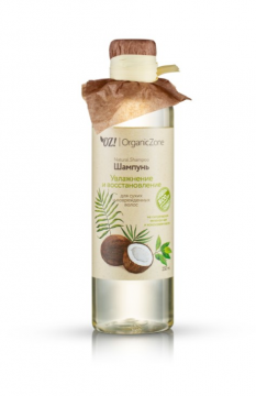 Шампунь Organic Zone "Увлажнение и восстановление" для сухих и поврежденных волос, на сычуаньском зеленом чае и кокосовом масле (250 мл)