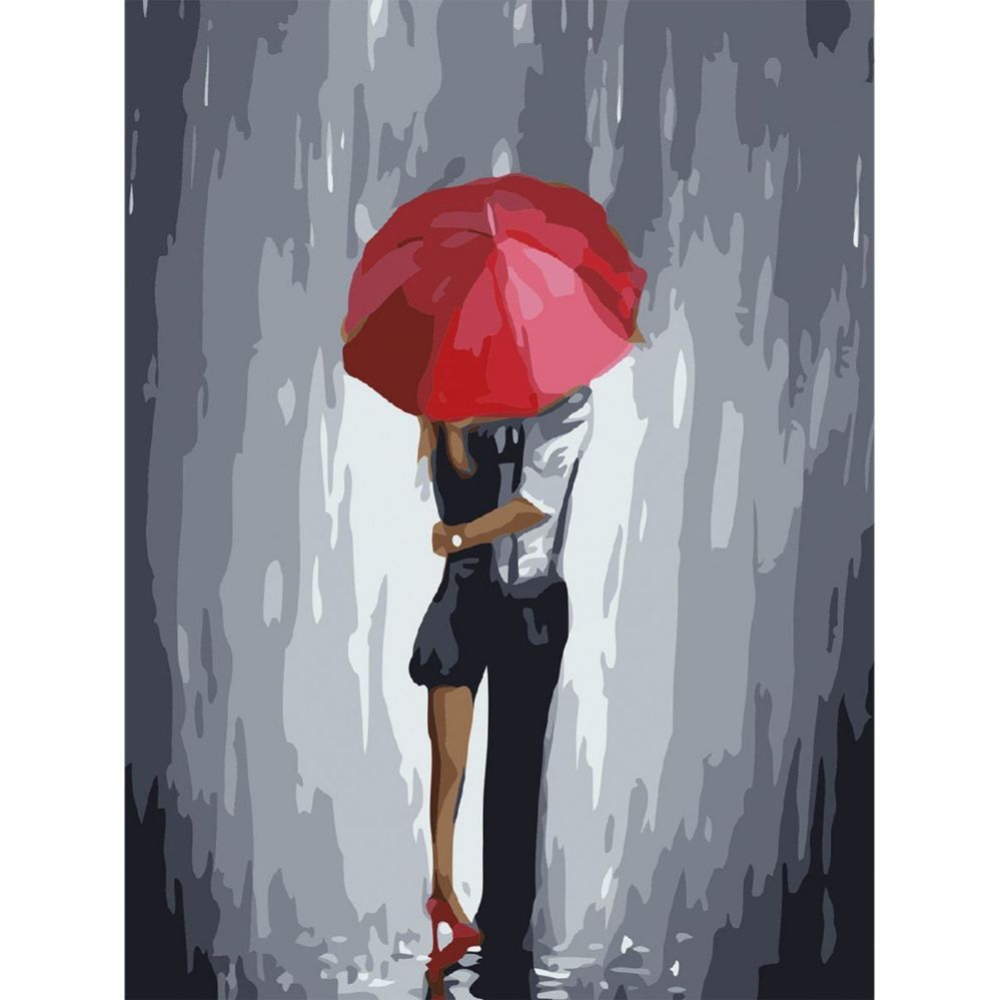 Картина по номерам «Menglei» Влюбленные под зонтом, 34VP46 