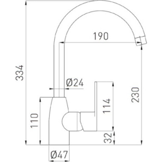 Смеситель для мойки «Ferro» Algeo, BAG4-12