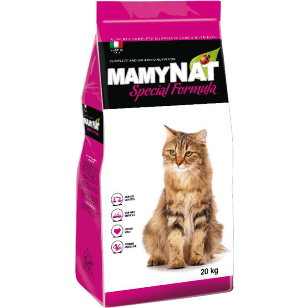 Картинка товара Корм для кошек «MamyNat» Sterilized-Neutered, курица/говядина/свиниа, 20 кг