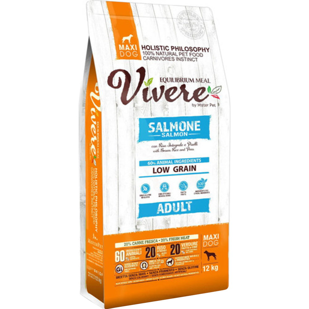 Корм для собак «Vivere» Maxi Adult, Salmon, 12 кг
