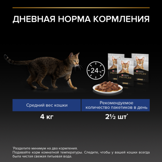 УП.Корм для кошек «Pro Plan» живущих дома, лосось, 26х85 г