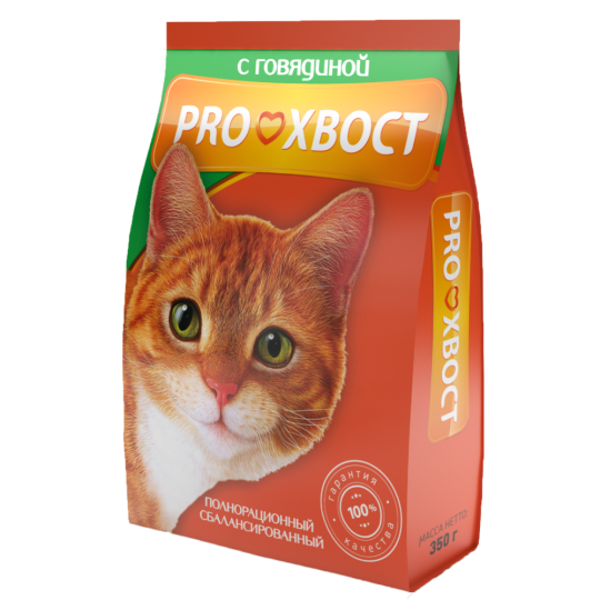 Корм для кошек «PROхвост» говядина, 350 г