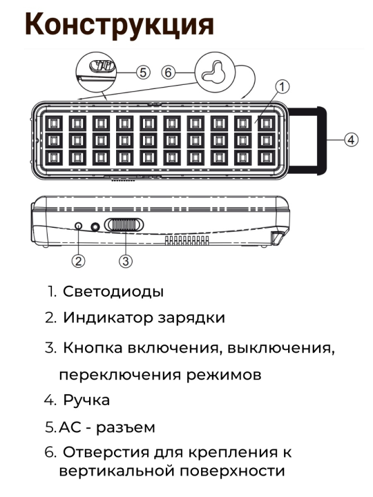 Фонарь Аварийный акк. Фонарь ФАZА AccuF9-L30-wh (белый.) .5004900