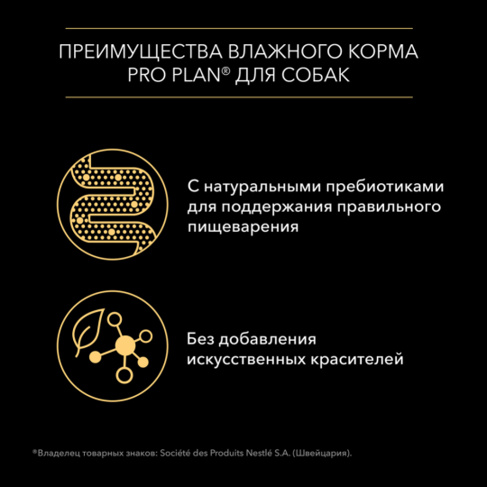 УП.Корм для собак «Pro Plan» OptiSavour, курица в соусе, 26х85 г