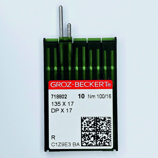 Иглы Groz-Beckert / Гроз-Бекерт DPx17 № 100 R. Толстая колба. Для промышленной швейной машины