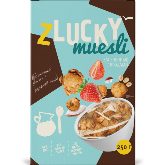 Мюсли «Z Lucky» запечённые с ягодами, 250 г