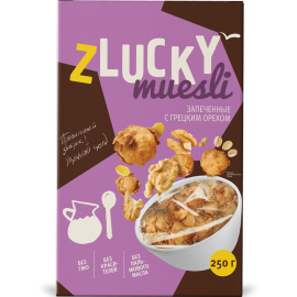 Мюсли «Z Lucky» запечённые с грецким орехом, 250 г