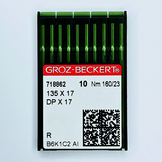 Иглы Groz-Beckert / Гроз-Бекерт DPx17 № 160 R. Толстая колба. Для промышленной швейной машины