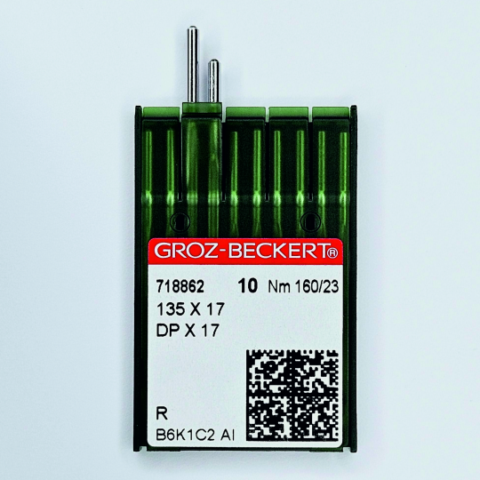 Иглы Groz-Beckert / Гроз-Бекерт DPx17 № 160 R. Толстая колба. Для промышленной швейной машины