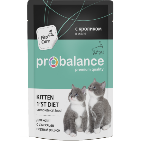 Корм для котят «ProBalance» 1'st Diet c кроликом в желе, 85 г