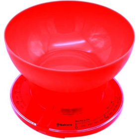 Весы ку­хон­ные «Sakura» SA-6008R, крас­ный