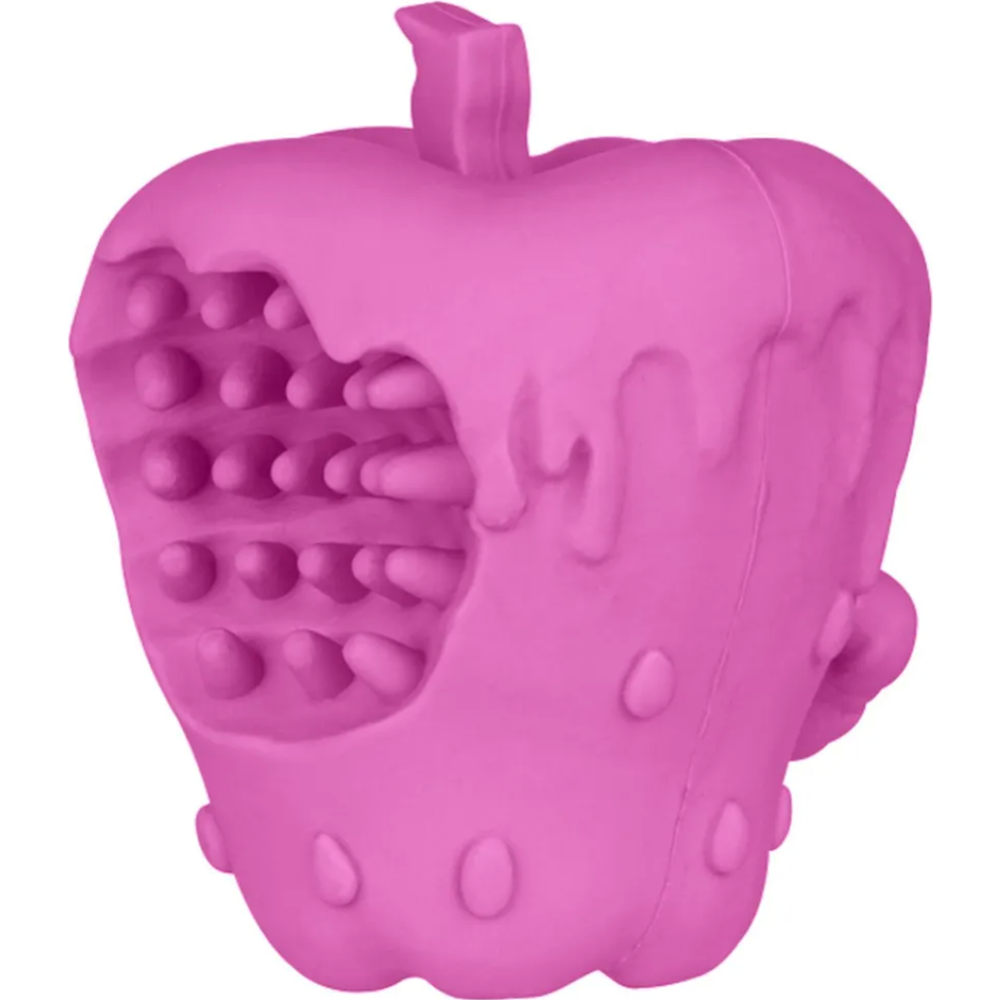 Игрушка для собак «Mr. Kranch» Яблоко с пищалкой, с ароматом бекона, розовый, 10 см