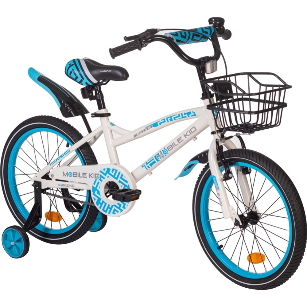 Велосипед детский «Mobile Kid» Slender 18, белый/голубой