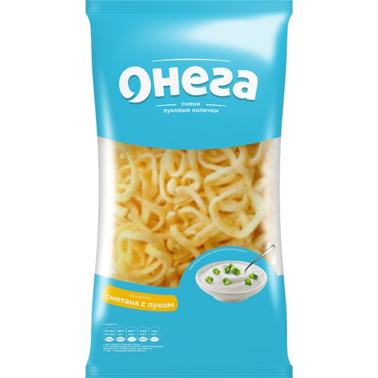 Луковые колечки «Онега» со вкусом сметаны и лука, 110 г