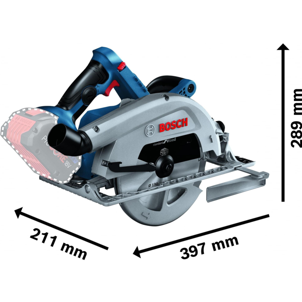 Циркулярная пила «Bosch» GKS 18V-68 C, 06016B5000, без аккумулятора