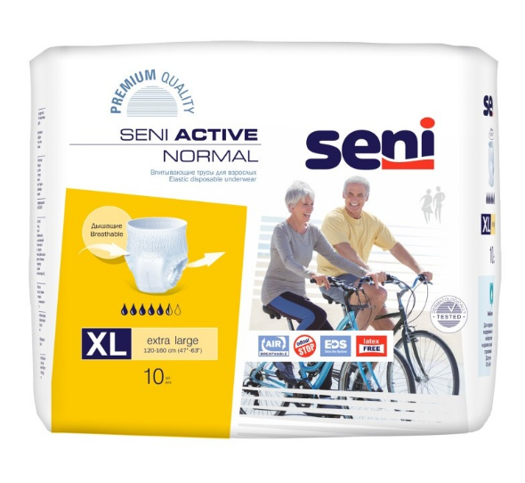 Seni Active Normal extra large Трусики впитывающие для взрослых, страдающих недержанием 10 шт