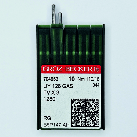 Иглы Groz-Beckert / Гроз-Бекерт UYx128 GAS № 110 RG. Толстая колба. Для распошивальной швейной машины.