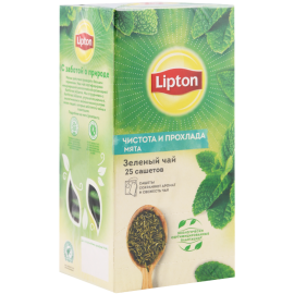 Чай зеленый «Lipton» Mint, 25х1.4 г