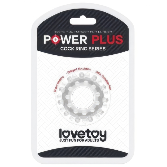 Прозрачное эрекционное кольцо Power Plus Cock Ring