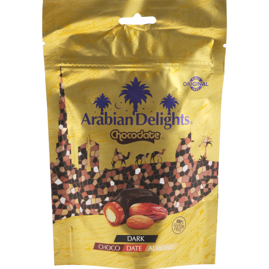 Финики с миндалем «Arabian Delights» в черном шоколаде, 90 г