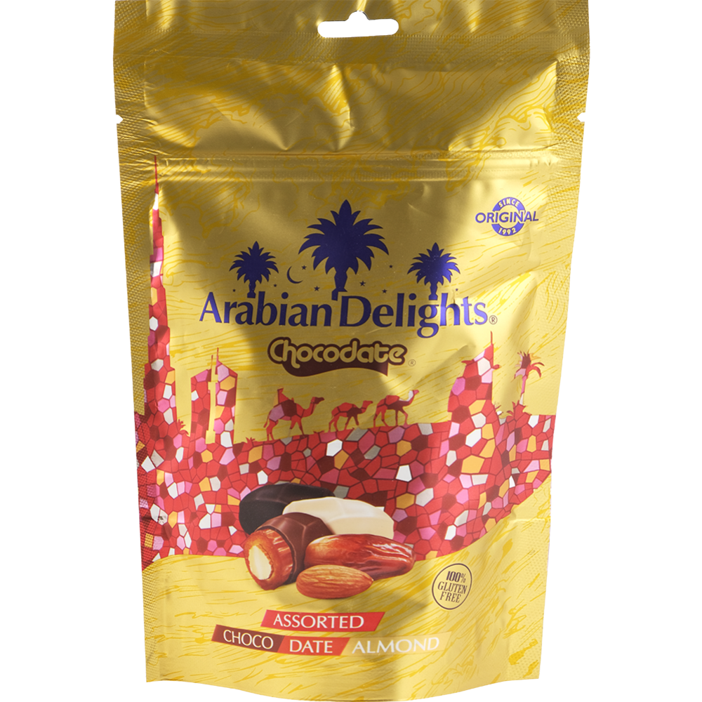 Финики в шоколаде «Arabian Delights» с миндалем, ассорти, 100 г #0