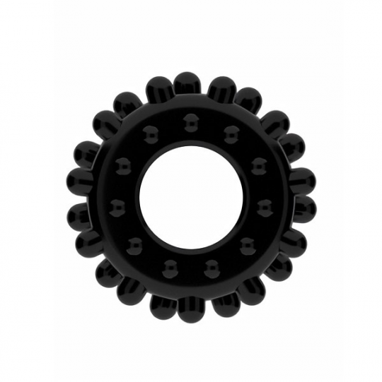 Черное эрекционное кольцо Power Plus Cock Ring